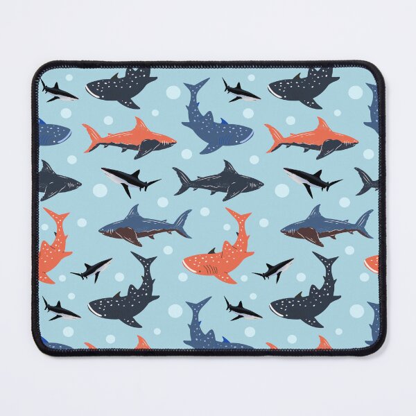 Item preview, Sharks in the light blue Beautiful Sharks Pattern designed and sold by SeemDev786.