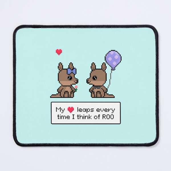 Item preview, Kangaroo Valentines Day Cute Kawaii Pixel Art: My heart leaps every time I think of ROO designed and sold by Pixe11y.