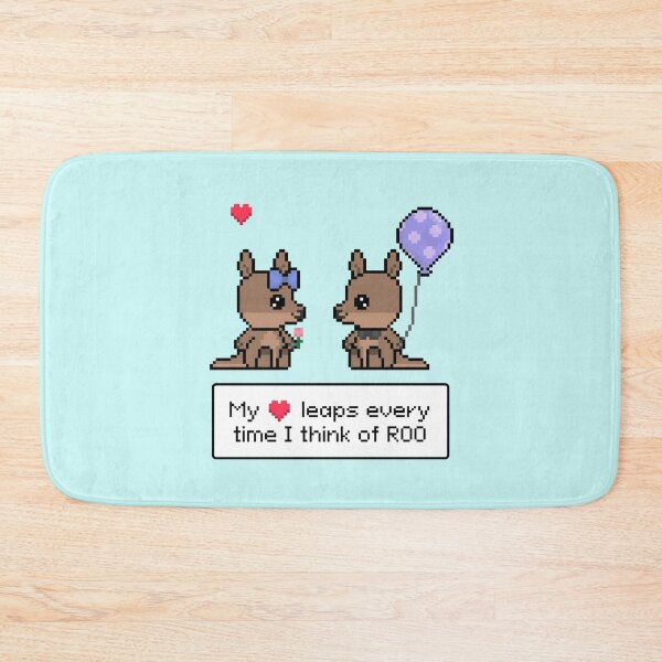 Item preview, Kangaroo Valentines Day Cute Kawaii Pixel Art: My heart leaps every time I think of ROO designed and sold by Pixe11y.