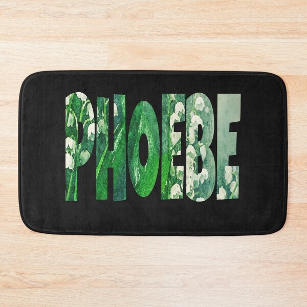 Item preview,  Phoebe name text with white snowdrop and leaf design designed and sold by Areashor.