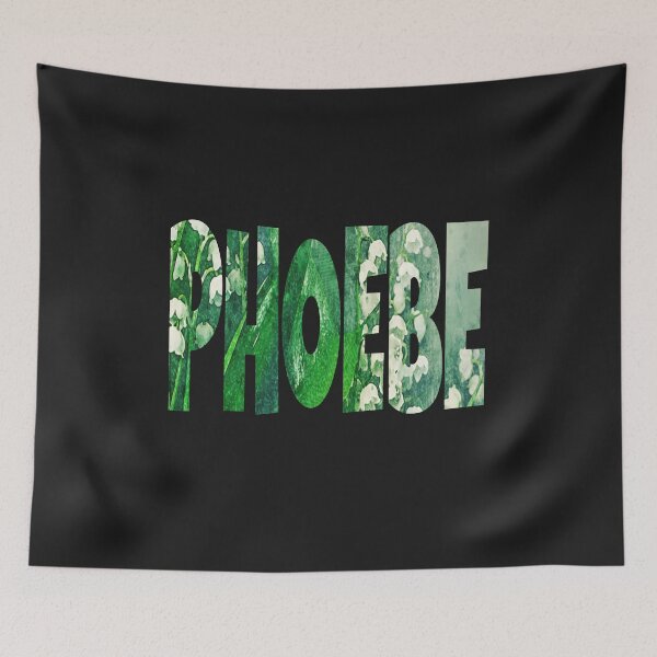 Item preview,  Phoebe name text with white snowdrop and leaf design designed and sold by Areashor.