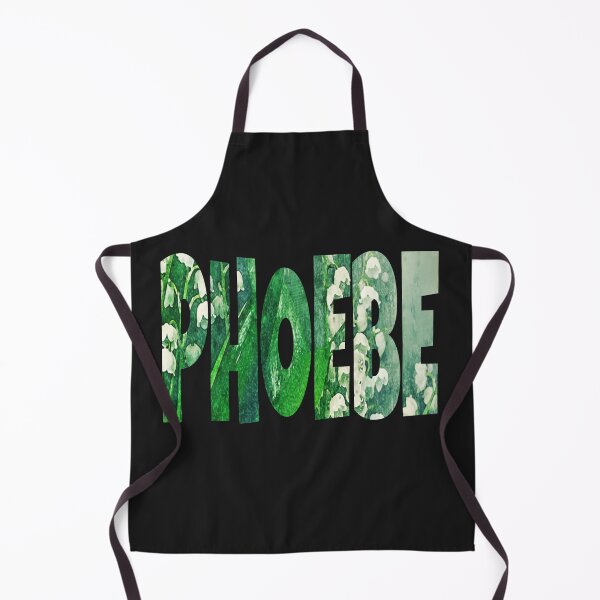 Item preview, Phoebe name text with white snowdrop and leaf design designed and sold by Areashor.