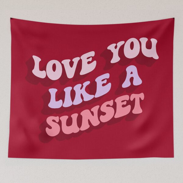 Item preview, Preppy Room Decor -	love you like a sunset designed and sold by Shop Your Aesthetic.