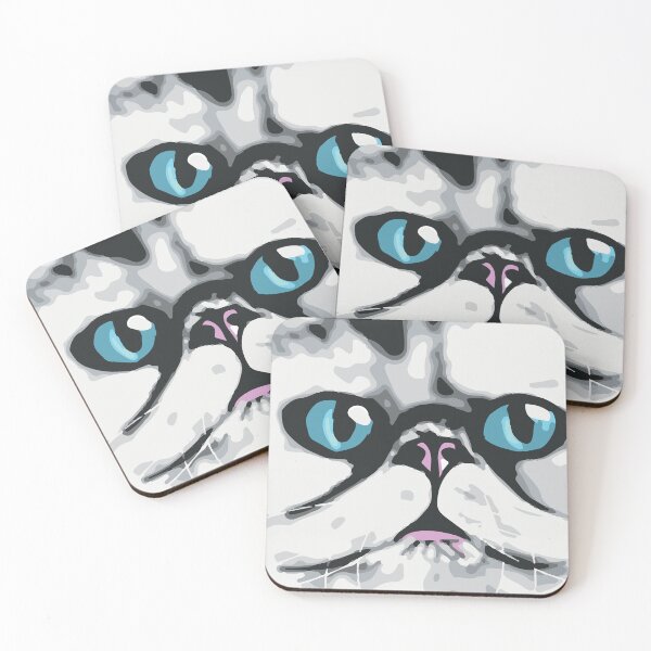 Item preview, Cat Face Close-Up. Cute White Aminal.  designed and sold by Printable-Cutie.