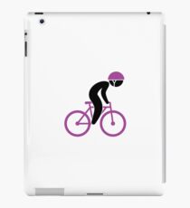 A racing cyclist on his bike iPad Case/Skin