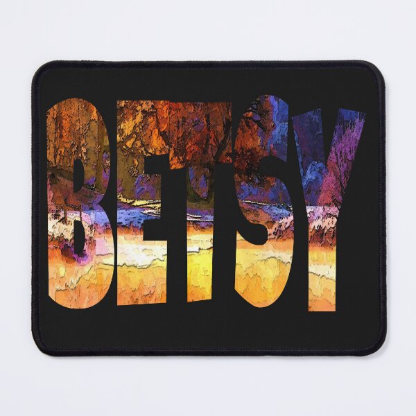 Item preview, Betsy name text with colourful country autumn design designed and sold by Areashor.