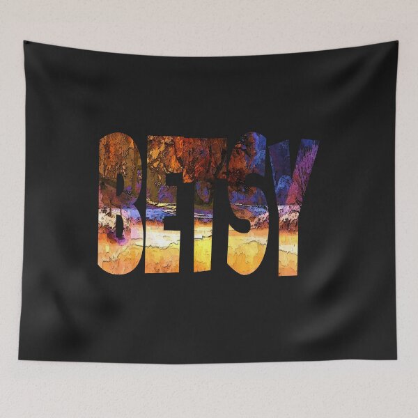 Item preview, Betsy name text with colourful country autumn design designed and sold by Areashor.