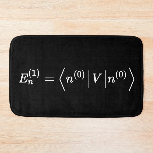 Item preview, First order energy shift, quantum physics perturbation theory dark version designed and sold by NoetherSym.