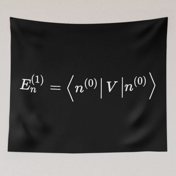 Item preview, First order energy shift, quantum physics perturbation theory dark version designed and sold by NoetherSym.