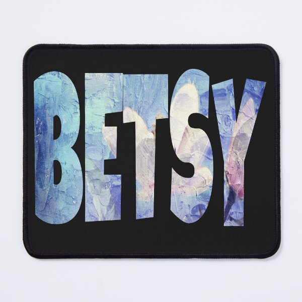 Item preview, Betsy name text with blue texture interest design designed and sold by Areashor.