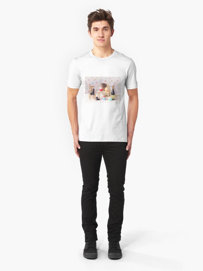 Alternate view of Happy Birthday! Slim Fit T-Shirt