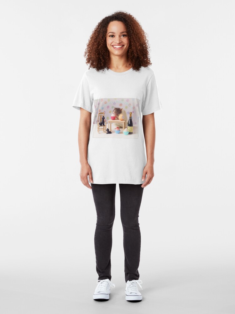 Alternate view of Happy Birthday! Slim Fit T-Shirt