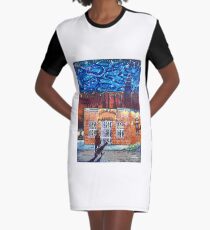'The Thirsty Beaver Saloon' Graphic T-Shirt Dress