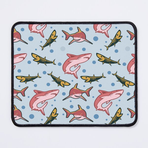 Item preview, Sharks in the light blue Beautiful Sharks Pattern designed and sold by SeemDev786.