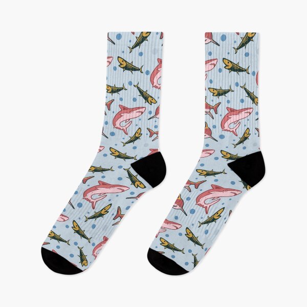 Item preview, Sharks in the light blue Beautiful Sharks Pattern designed and sold by SeemDev786.