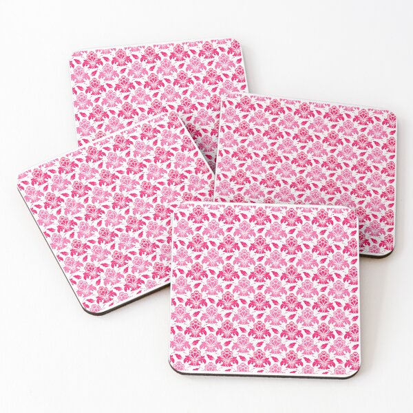 Item preview, Preppy Room Decor -	Preppy Red and Pink Damask Pattern designed and sold by Shop Your Aesthetic.