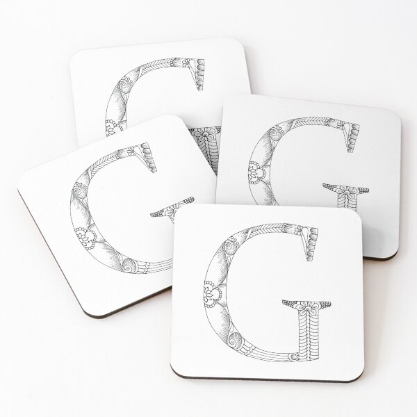 Item preview, Henna Alphabet G / Henna Letter G - Black Henna Line Art designed and sold by Mrs-PenLine.