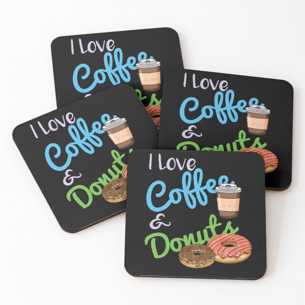 Item preview, I love coffee & donuts shirt , I love coffee and donuts shirt Donuts lovers Gift Idea Coffee Lover Shirt morning people Gift For Coffee & donuts Lover designed and sold by Laadel.