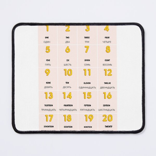 Item preview, Number learning bilingual poster English-Russian designed and sold by Miledi.