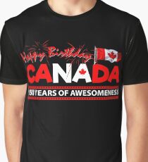 Happy Birthday Canada 150 Years Of Awesomeness Graphic T-Shirt