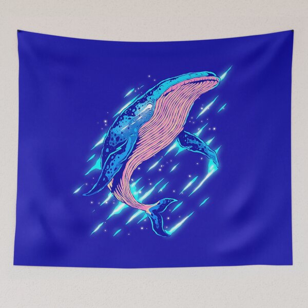 Item preview, Colorful abstracted whale illustrated art poster designed and sold by oldeck.