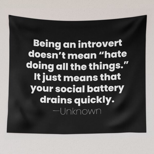 Item preview, Being an Introvert, Unknown Introvert Quote designed and sold by MariosNydras.