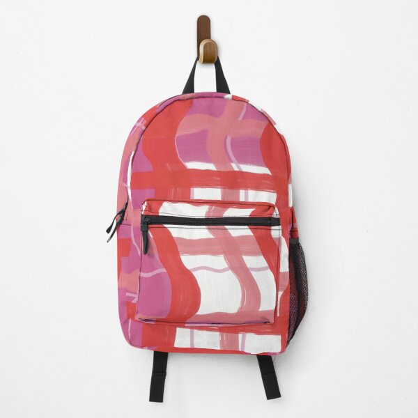 Vista previa del artículo con la obra «Cheque retro rojo y rosa», diseñado y vendido por Homeprintsau.