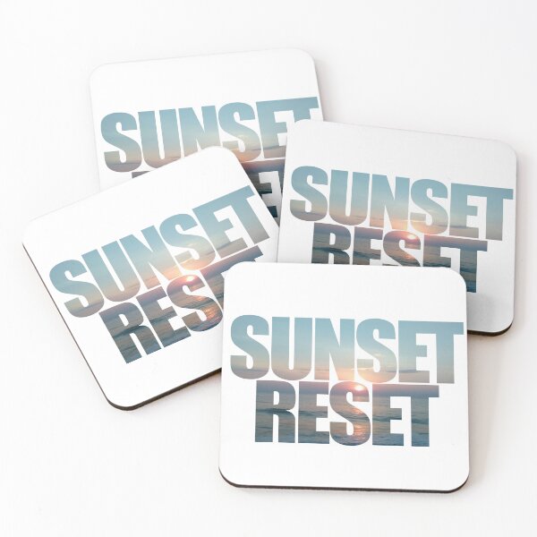 Item preview, Sunset Reset On the Water | Light Blue | Short But Sweet Inspirational Quote designed and sold by cherdoodles.