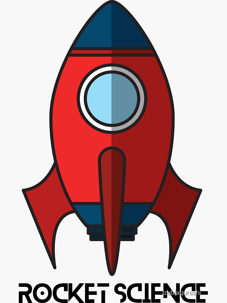 Thumbnail 3 of 3, Sticker, rocket science designed and sold by zubiaqureshi.