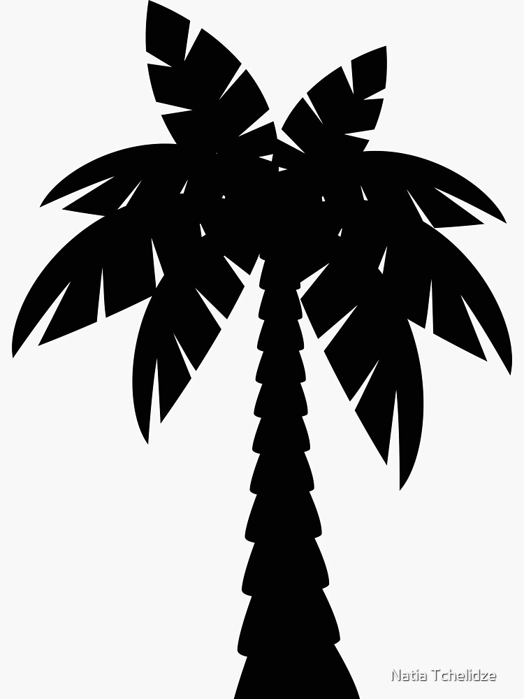 Palm Trees Illustration. Tropical Palm Trees Sticker for Sale by Natia  Tchelidze