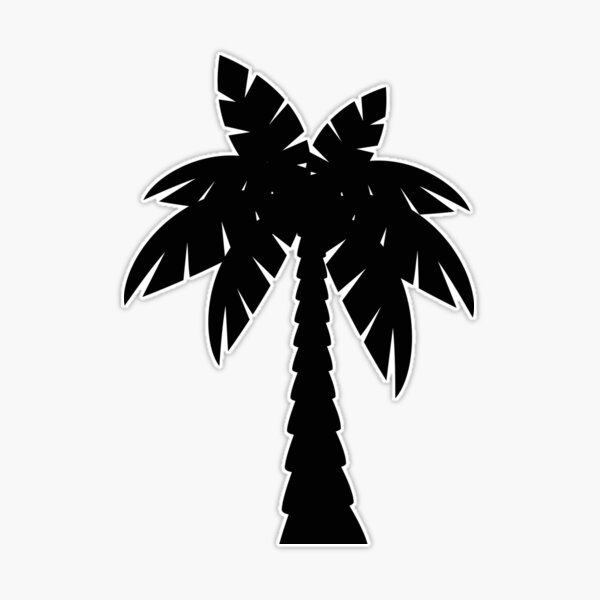 Palm Trees Illustration. Tropical Palm Trees Sticker for Sale by Natia  Tchelidze