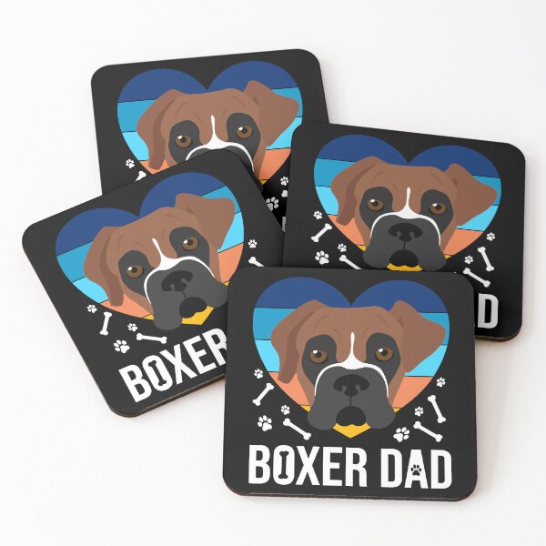 Item preview, Boxer Dad: lindo perro boxer designed and sold by Happy Puppy Print On Demand.