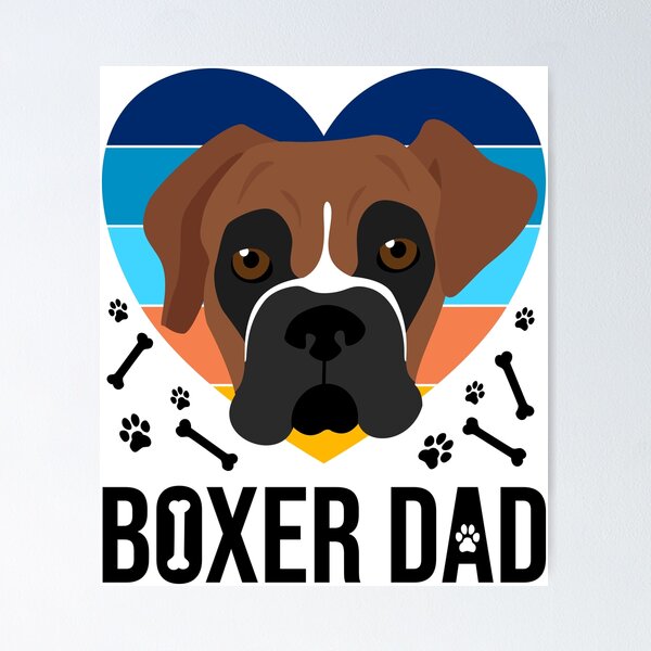 Best Boxer Dad Ever Cute Dog Puppy Pet Lover Zip Up Hoodie Back Print