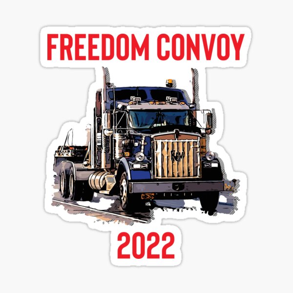 Freedom Convoy 2022 Trucker Semi Quality Laminated Sticker Decal Canada 