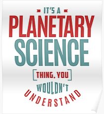 Planetarische Wissenschaft Sache Poster