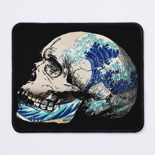 Item preview, The Great Wave Off Kanagawa Skull designed and sold by bunchofroses.