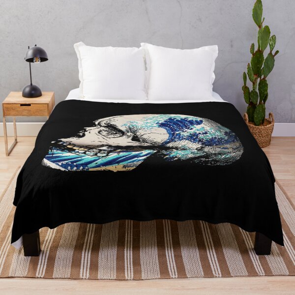 Item preview, The Great Wave Off Kanagawa Skull designed and sold by bunchofroses.