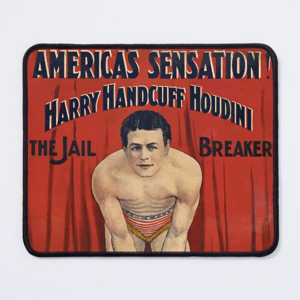 Item preview, America's sensation! Harry Handcuff Houdini, the jail breaker. Vintage poster. designed and sold by monsterplanet.