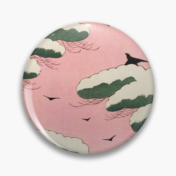 Item preview, Pink sky illustration from Bijutsu Sekai (1893-1896) by Watanabe Seitei (Classic Japanese Vintage Illustration Pattern) designed and sold by POSTERAMALA.