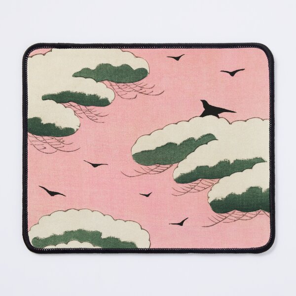 Item preview, Pink sky illustration from Bijutsu Sekai (1893-1896) by Watanabe Seitei (Classic Japanese Vintage Illustration Pattern) designed and sold by POSTERAMALA.