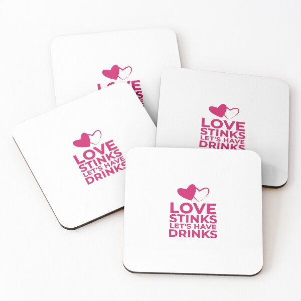 Item preview, Love Stinks Let's have Drinks - Funny Anti Valentines Day Singles designed and sold by SdForce.