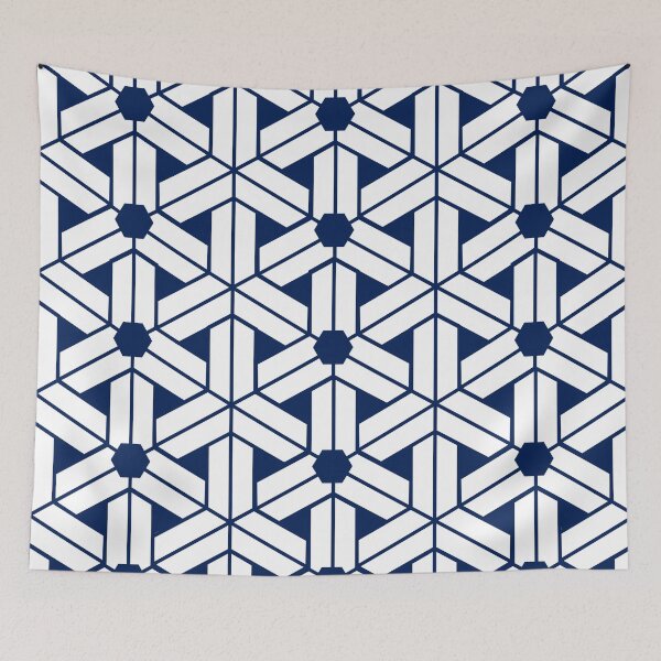 Item preview, Patrón abstracto azul y blanco designed and sold by NellyMacharia.