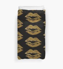 Funda nórdica labios dorados