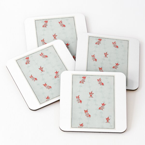 Item preview, Seamless gold fish illustration from Bijutsu Sekai (1893-1896) by Watanabe Seitei (Classic Japanese Vintage Illustration Pattern) designed and sold by POSTERAMALA.