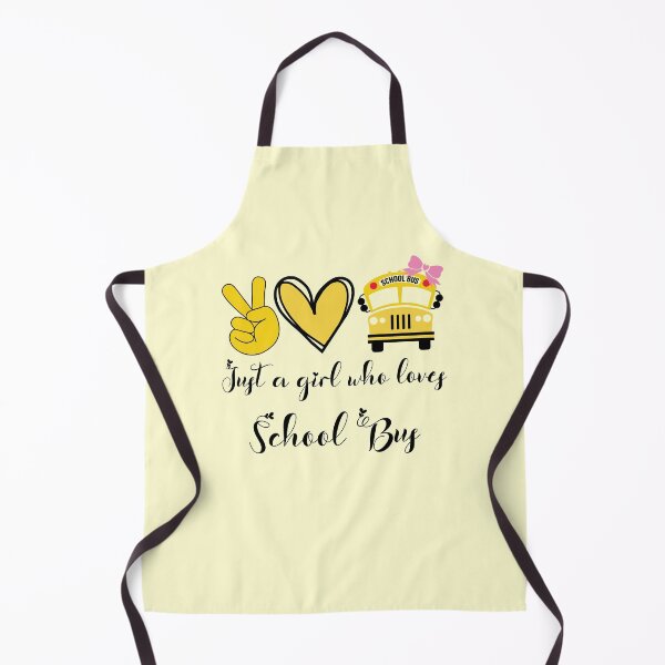 Item preview, Just A Girl Who Loves School Bus Love Peace Pink Bow School Yellow Bus designed and sold by Dr.YesOrNo.