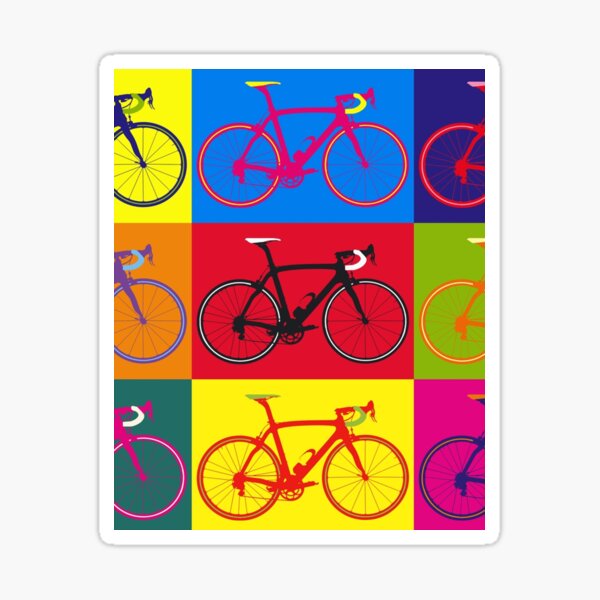 "Bike Andy Warhol Pop Art Graphic TShirt" Sticker by KlaudiaMaisch