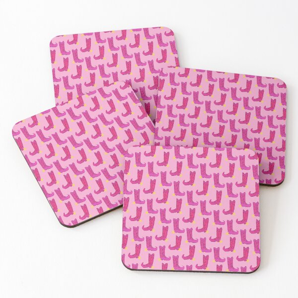 Item preview, Preppy Room Decor -	cowgirl boots Pattern on pink designed and sold by Shop Your Aesthetic.