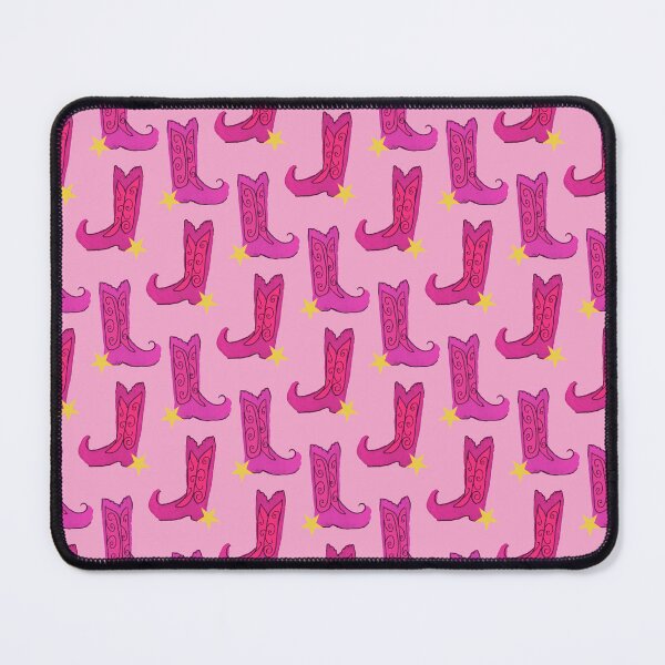 Item preview, Preppy Room Decor - cowgirl boots Pattern on pink designed and sold by Shop Your Aesthetic.