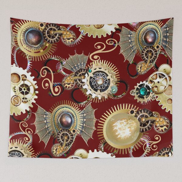 Item preview, gears, paisley, gold ruby, abstraction, wealth designed and sold by Maria Mihailova.