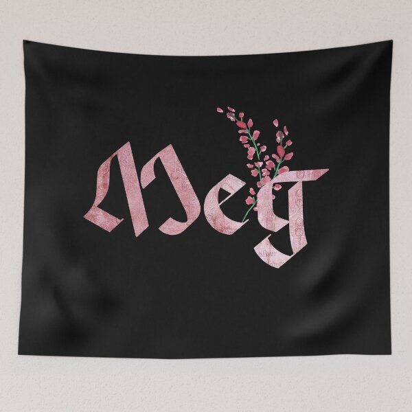 Item preview, Meg girls name pink design with flower detail designed and sold by Areashor.